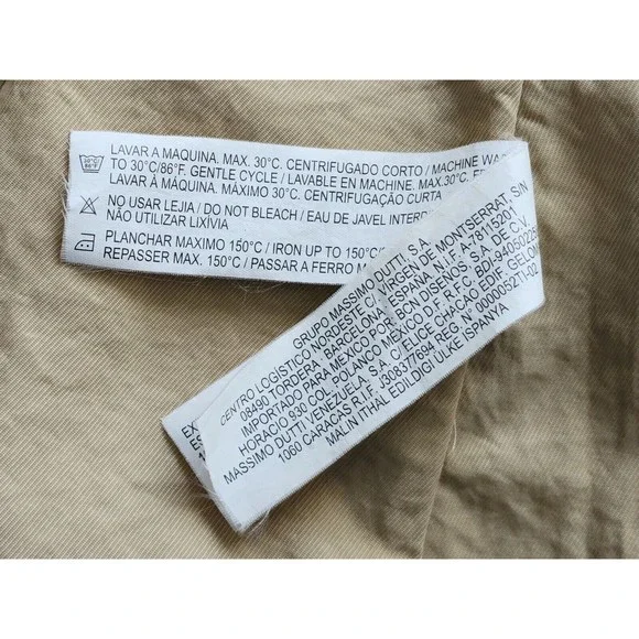 Massimo Dutti Womens Velour Jacket S Cream Military Long Sleeve Collared Lined - Picture 8 of 16